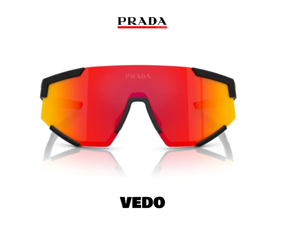 Prada Linea Rossa PS 04WS wraparound sunglasses vedosunglasses.com red mirror