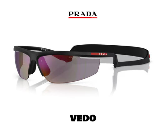 Prada Linea Rossa PS A 02S narrow wraparound sunglasses vedosunglasses red mirror