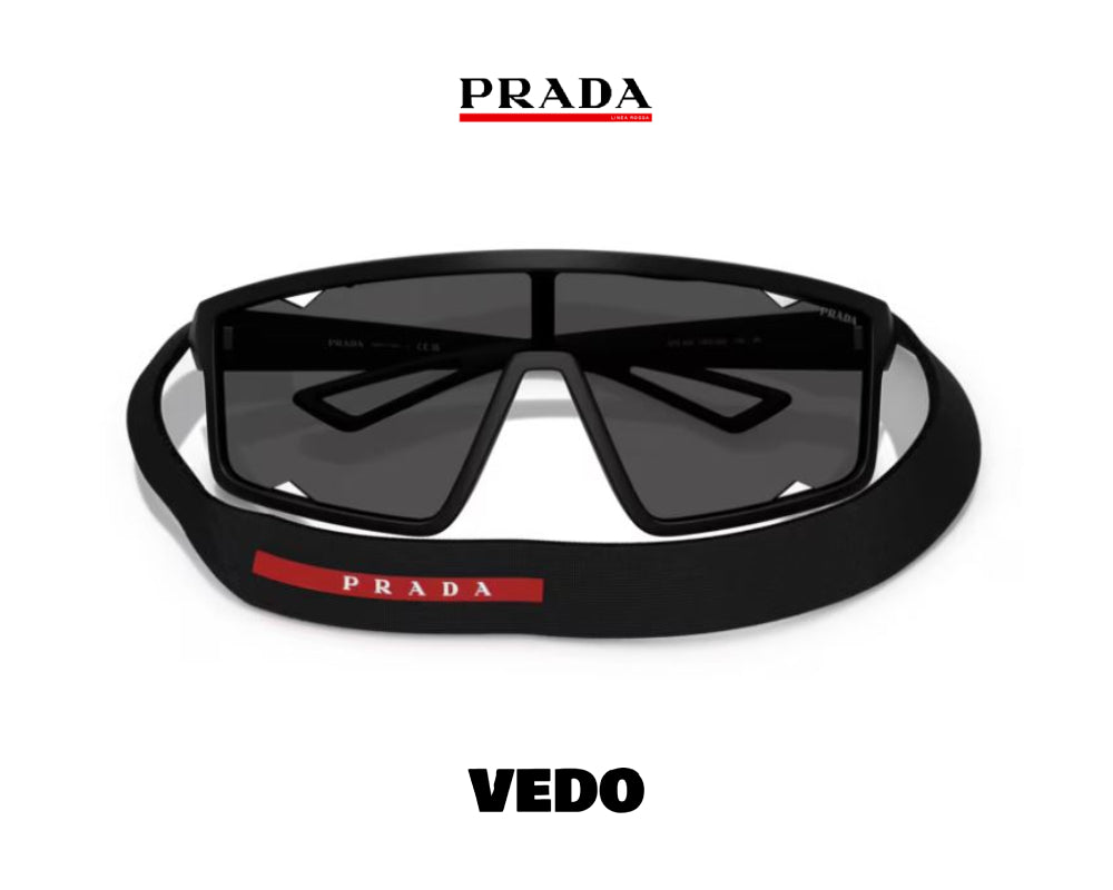 Prada Linea Rossa PS A 03S wraparound sunglasses vedosunglasses black