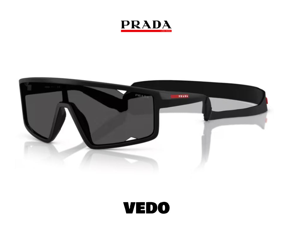 Prada Linea Rossa PS A 03S wraparound sunglasses vedosunglasses black