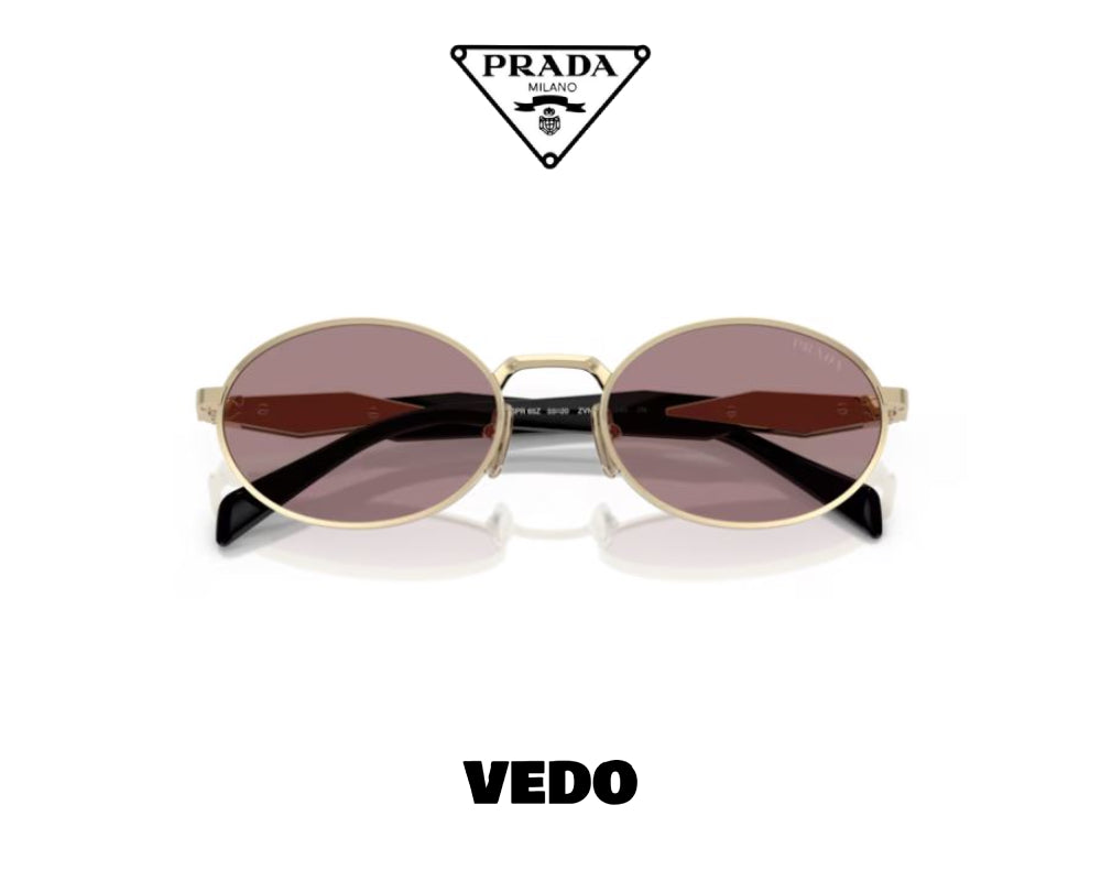 Prada PR 65ZS oval sunglasses vedosunglasses.com black and brown