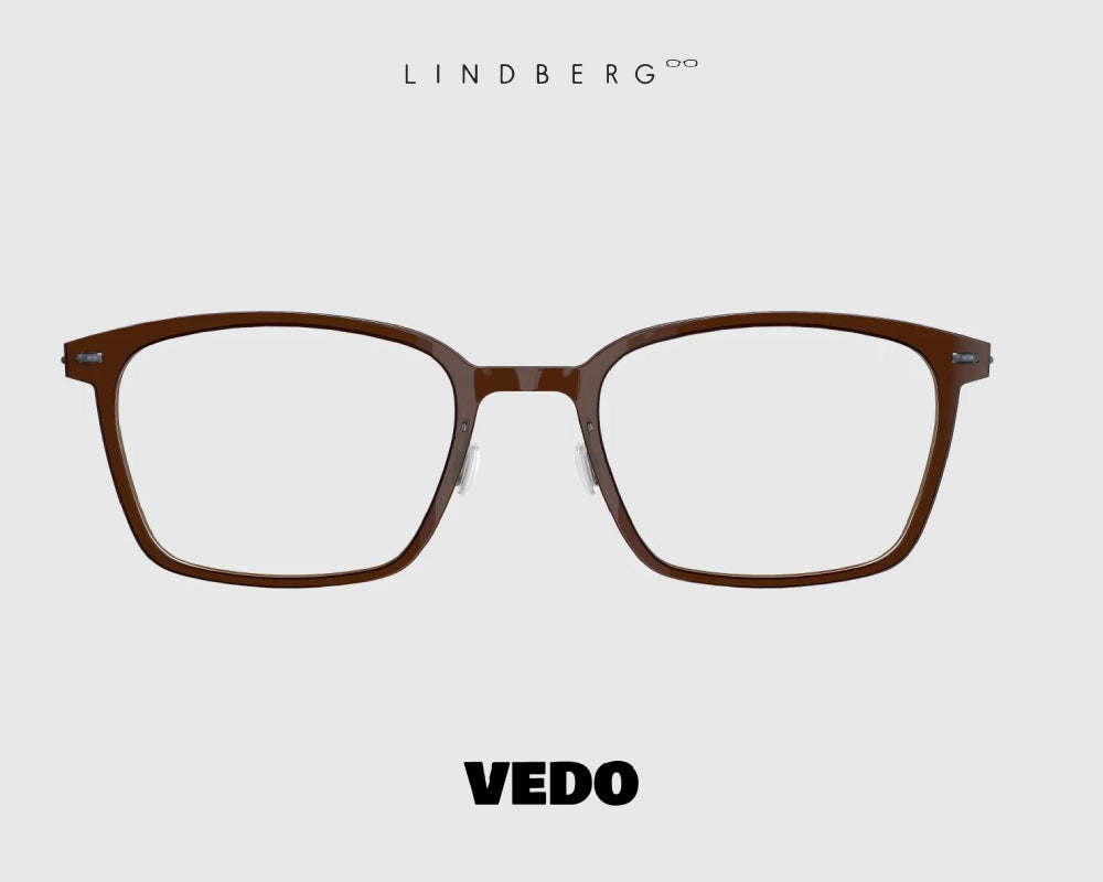 Rectangular LINDBERG NOW 6536 eyeglasses vedosunglasses brown