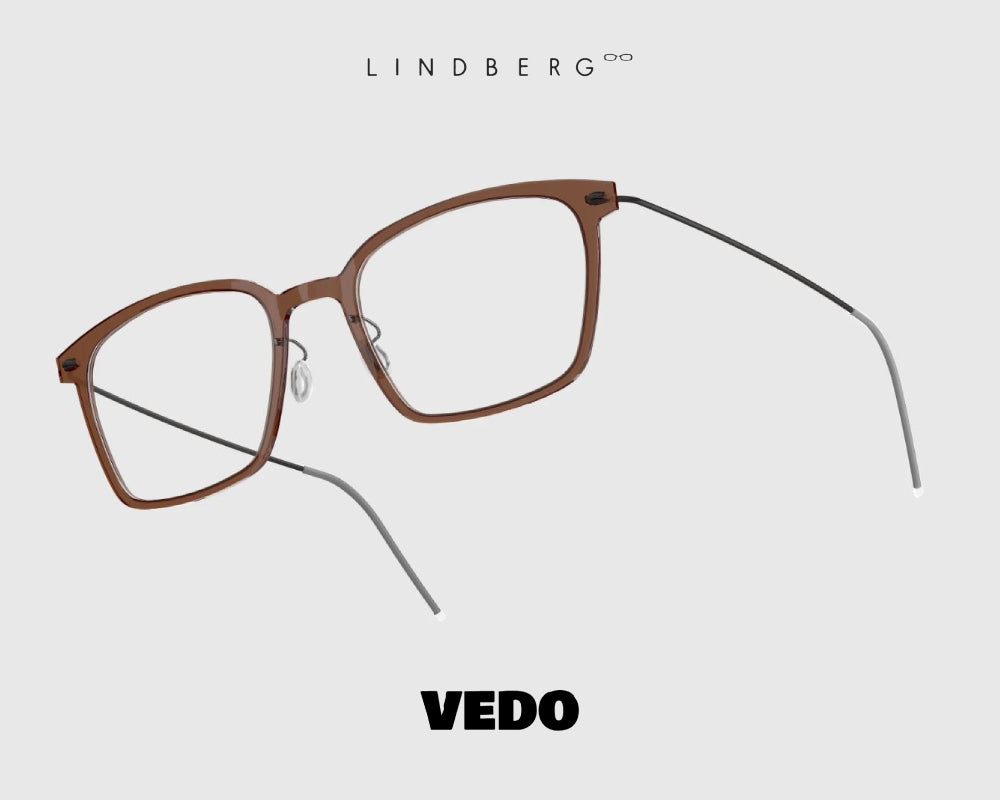 Rectangular LINDBERG NOW 6536 eyeglasses vedosunglasses brown