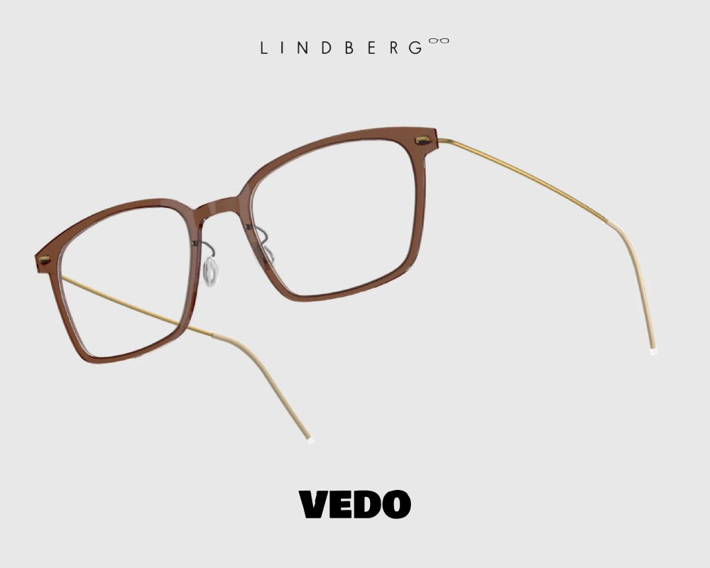 Rectangular LINDBERG NOW 6536 eyeglasses vedosunglasses brown