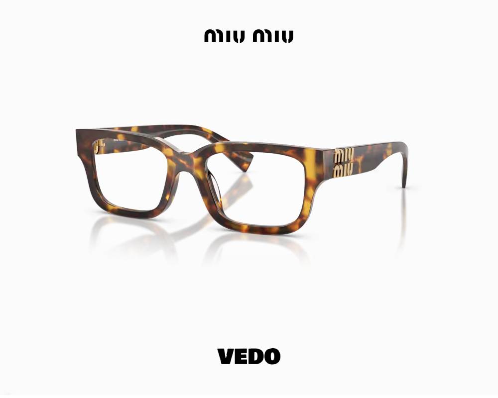 Rectangular eyeglasses MIU MIU 02YV  brown havana