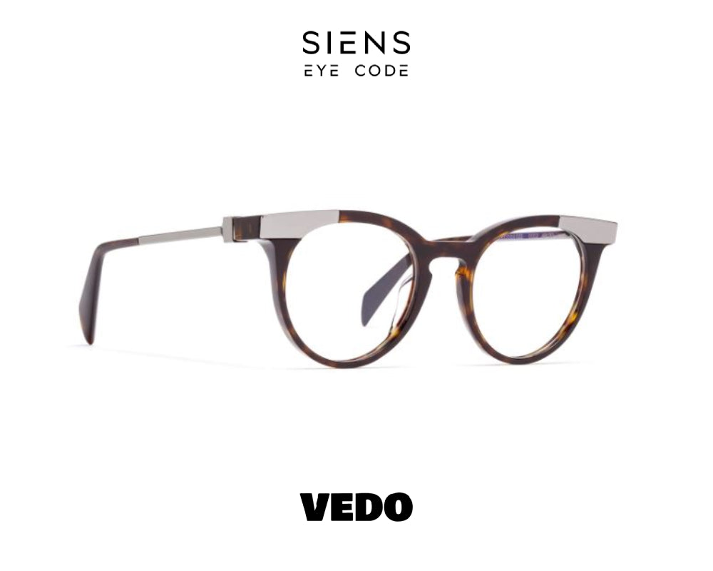 SIENS EYE CODE 032 Cat Eye Round Eyeglasses vedosunglasses.com brown havana silver