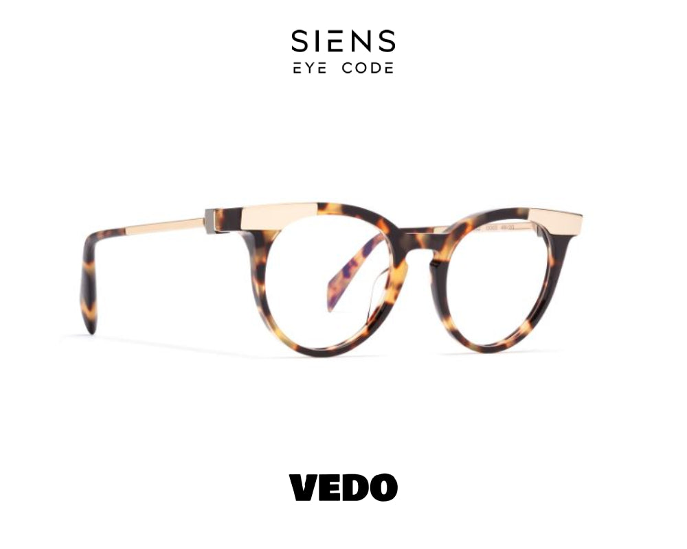 SIENS EYE CODE 032 Cat Eye Round Eyeglasses vedosunglasses.com brown havana gold