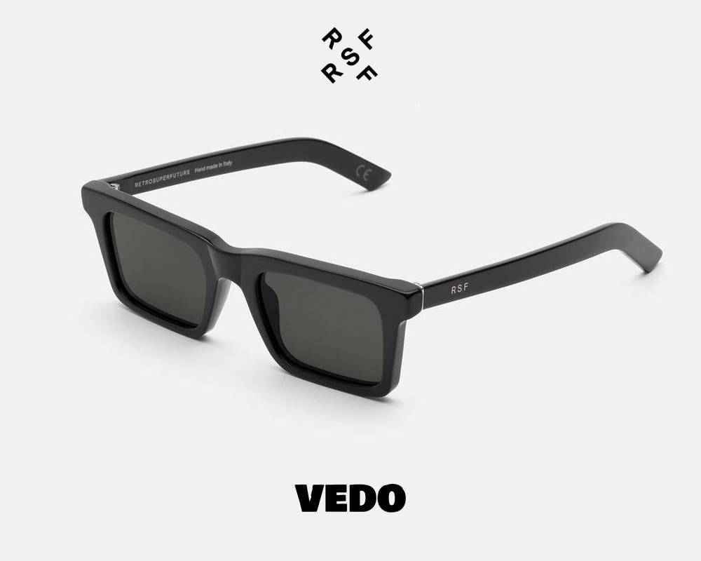 Rectangular sunglasses Retrosuperfuture 1968 vedosunglasses black 