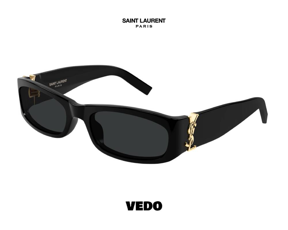 Saint Laurent M152 rectangular YSL Monogram Sunglasses black