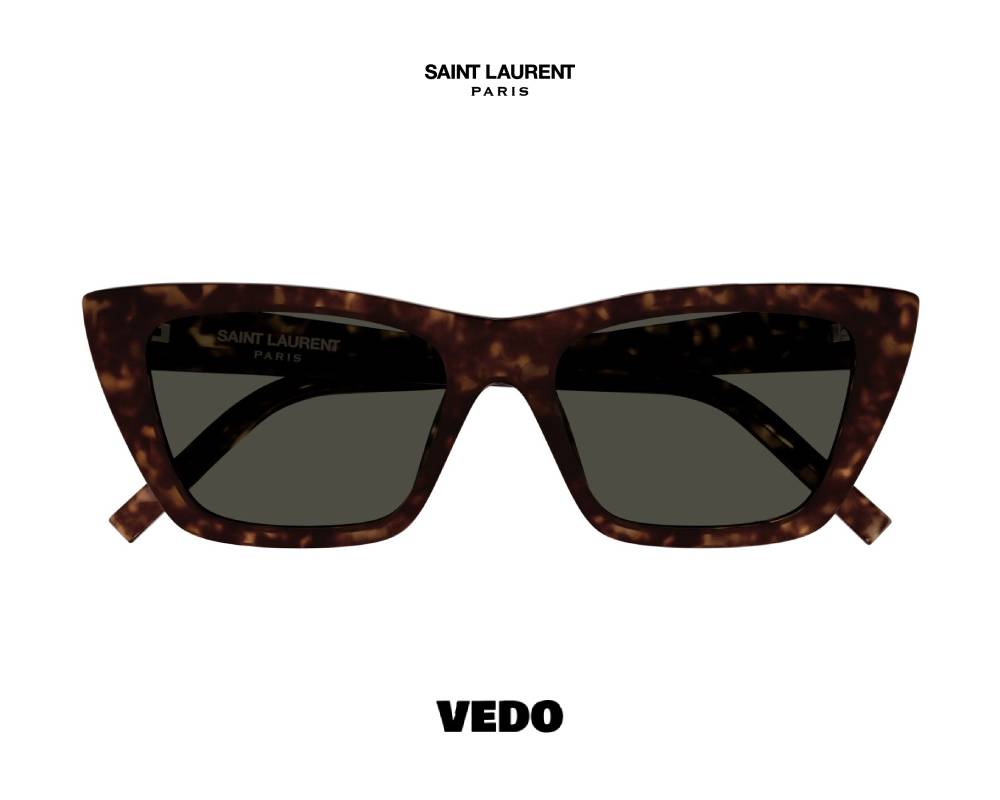 Saint Laurent MIKA SL 276 Cat-Eye Sunglasses brown havana