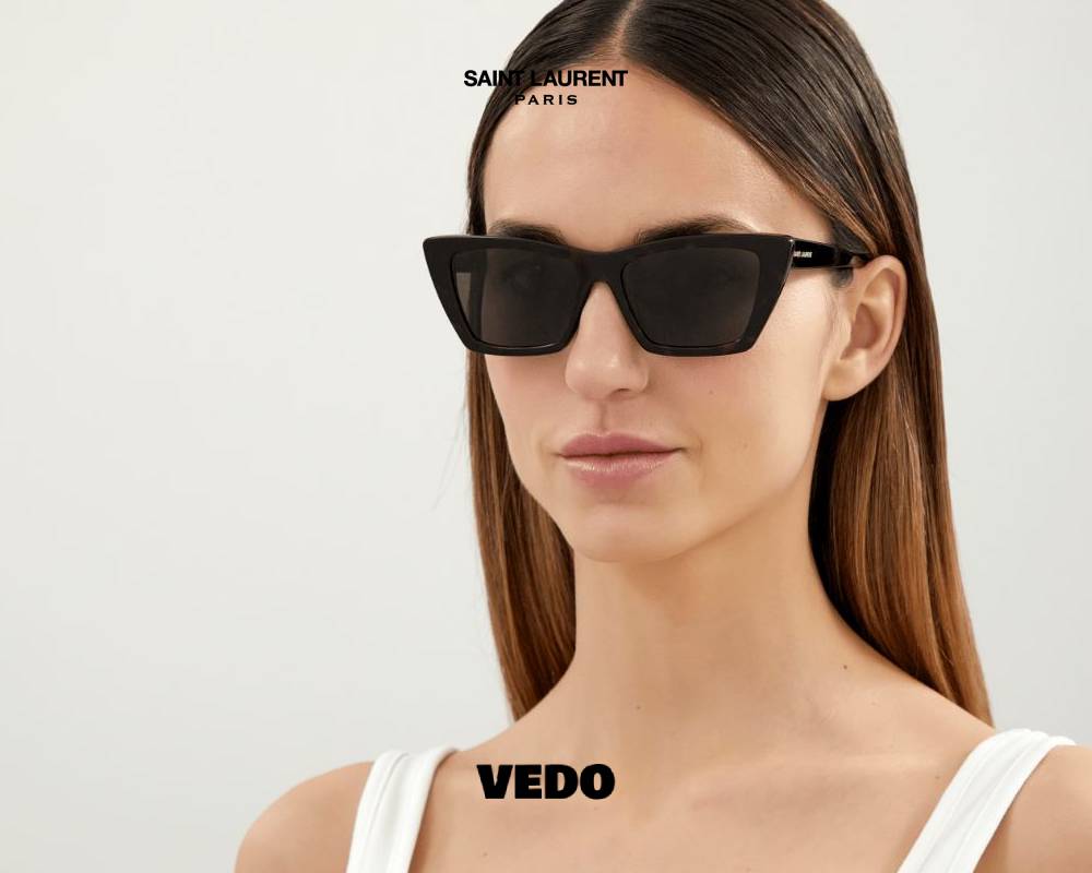 Saint Laurent MIKA SL 276 Cat-Eye Sunglasses brown havana