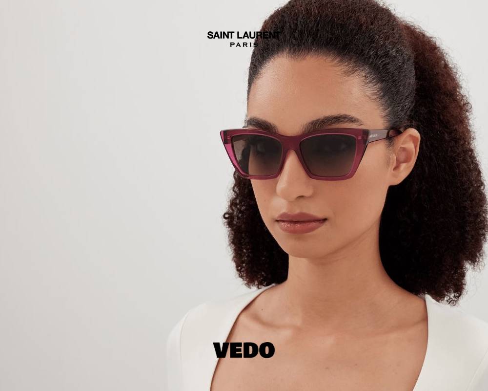 Saint Laurent MIKA SL 276 Cat-Eye Sunglasses fuchsia