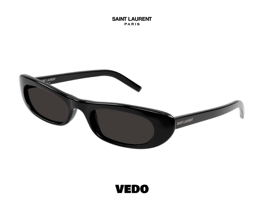 Saint Laurent SL 557 Slim Rectangular Sunglasses black 