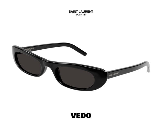 Saint Laurent SL 557 Slim Rectangular Sunglasses black 