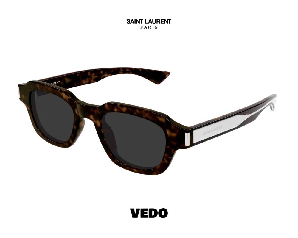 Saint Laurent SL 791 bold narrow Sunglasses brown havana