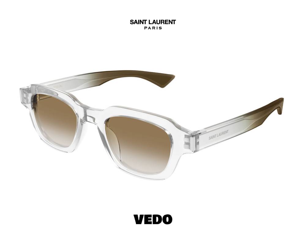 Saint Laurent SL 791 bold narrow Sunglasses crystal