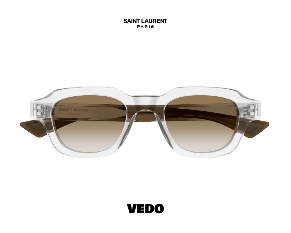 Saint Laurent SL 791 bold narrow Sunglasses crystal