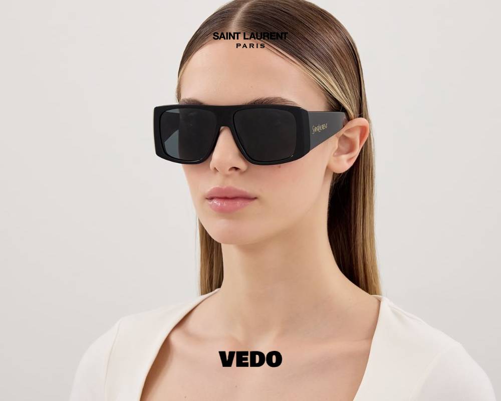 Saint Laurent SL 832 Unisex Oversize Mask Sunglasses black