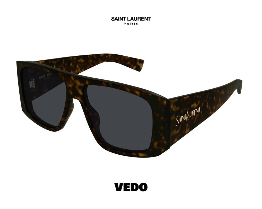 Saint Laurent SL 832 Unisex Oversize Mask Sunglasses brown havana