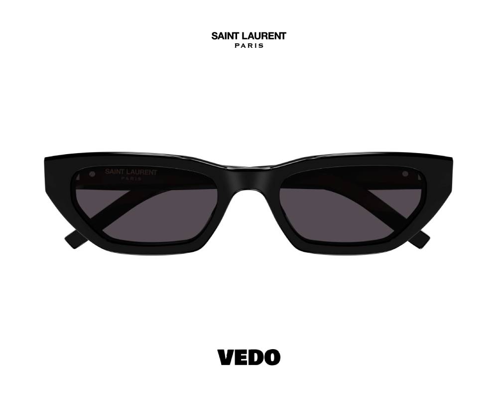 Saint Laurent SL M126 Sunglasses Narrow Rectangular Cat-Eye black