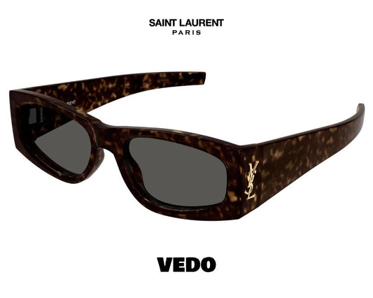 Saint Laurent SL M140 rectangular YSL logo sunglasses tortoise