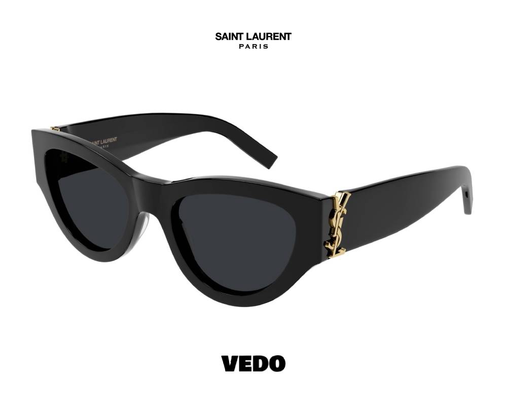 Saint Laurent YSL M94 Bold Cat-Eye Sunglasses black