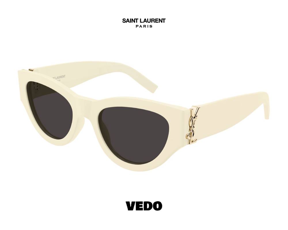 Saint Laurent YSL M94 Bold Cat-Eye Sunglasses white
