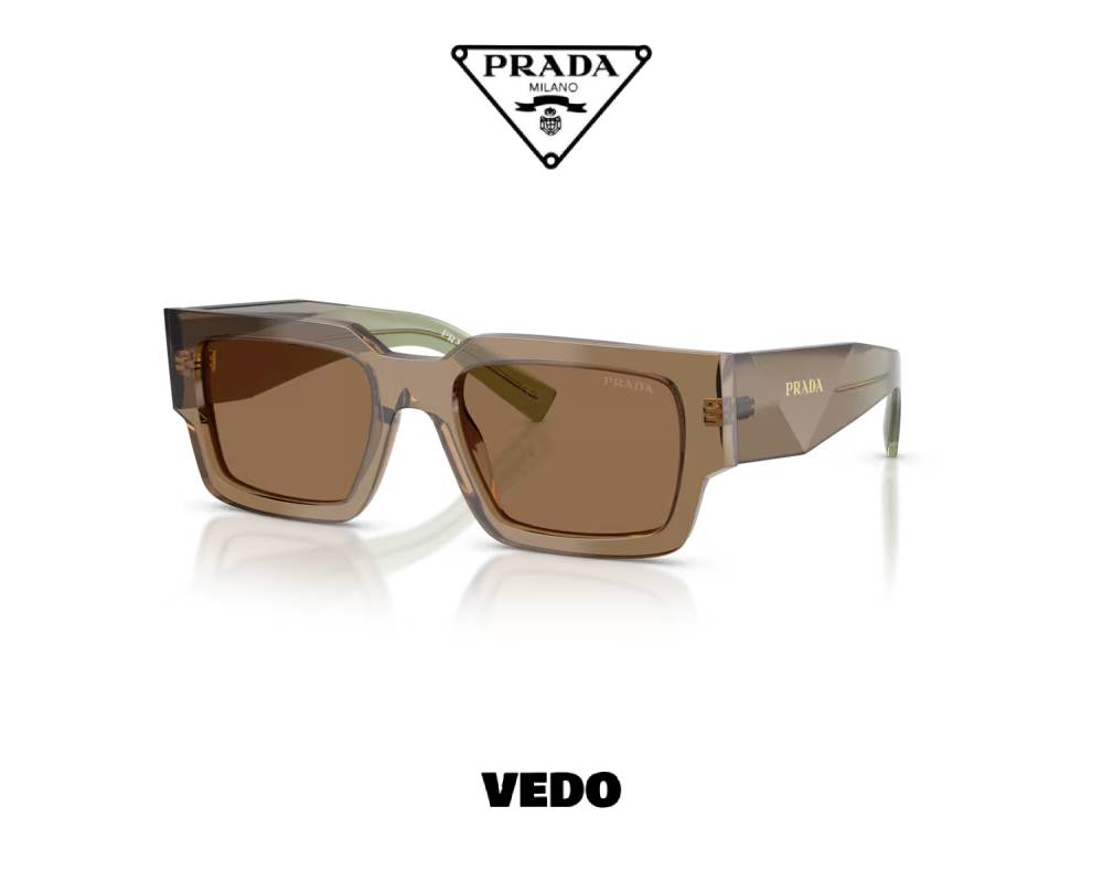 Squared Prada PR B17S Sunglasses brown land