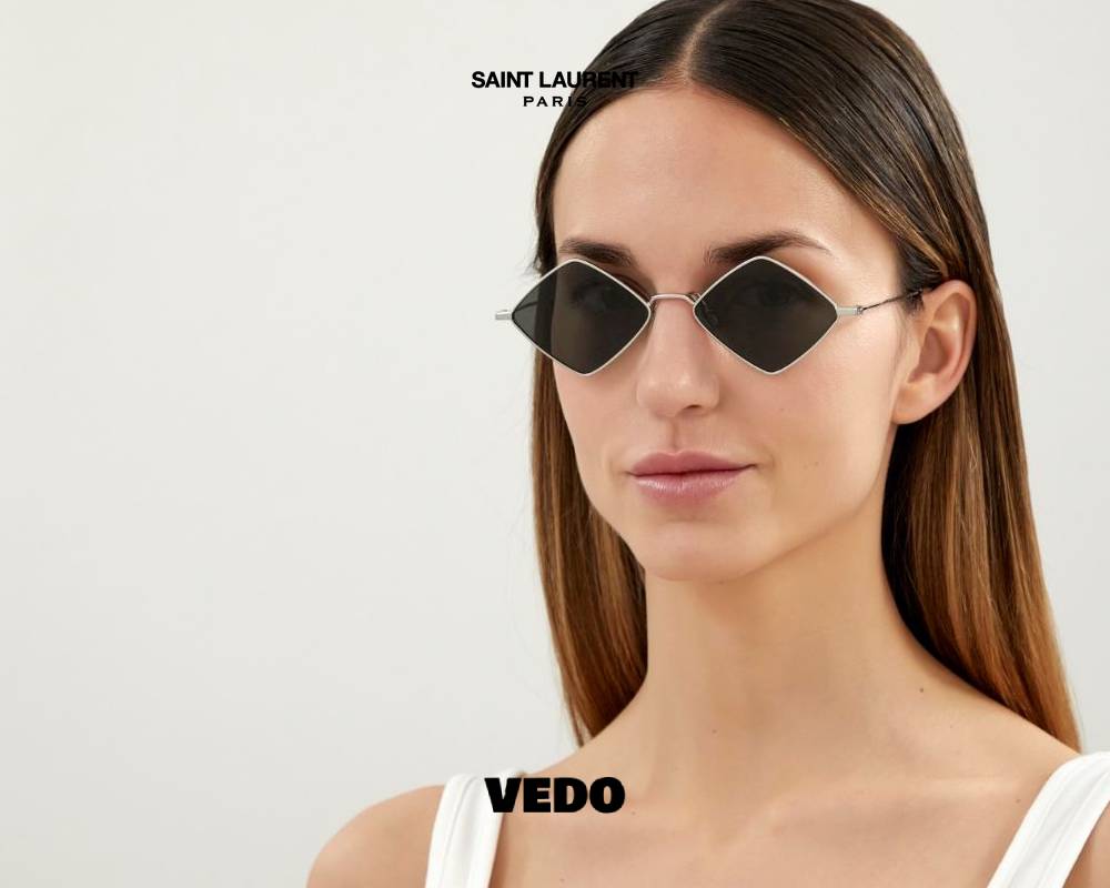 YSL Saint Laurent SL 302 LISA metal Sunglasses silver grey