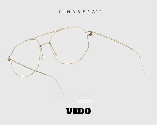 LINDBERG Air Titanium Rim ANDREAS double bridge eyeglasses vedosunglasses gold