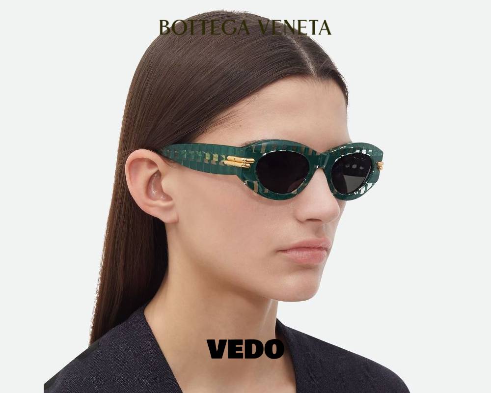 Bottega Veneta Mitre Oval Sunglasses BV1322S