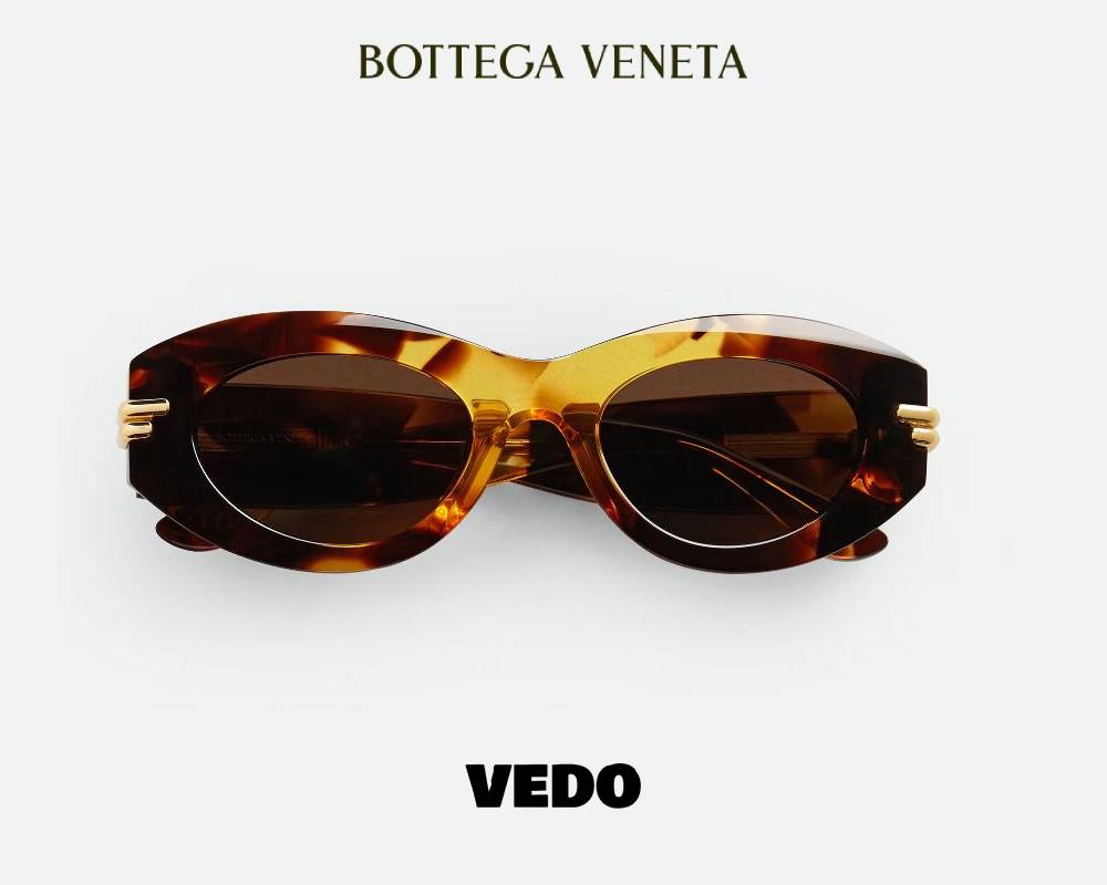 Bottega Veneta Mitre Oval Sunglasses BV1322S