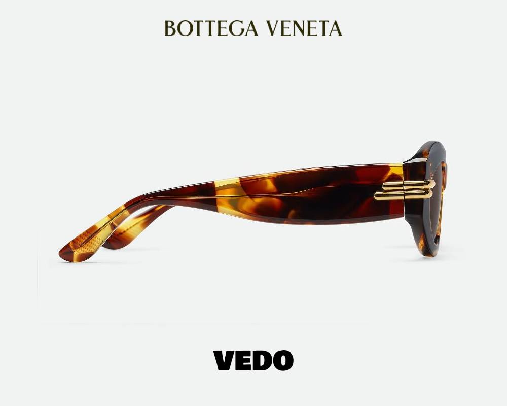 Bottega Veneta Mitre Oval Sunglasses BV1322S