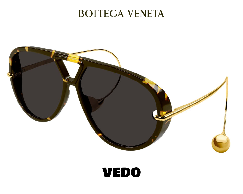 Jewel aviator oversize sunglasses BOTTEGA VENETA BV1273 vedosunglasses havana with jewel