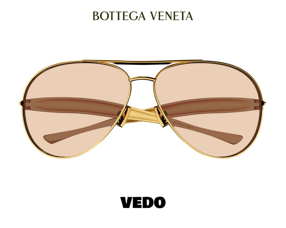 Exclusive aviator drop BOTTEGA VENETA BV1305 sunglasses vedosunglasses gold rose lenses