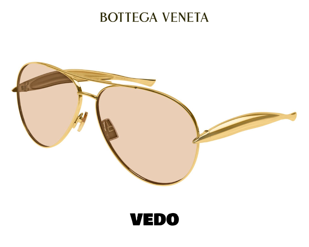 Exclusive aviator drop BOTTEGA VENETA BV1305 sunglasses vedosunglasses gold pink lenses