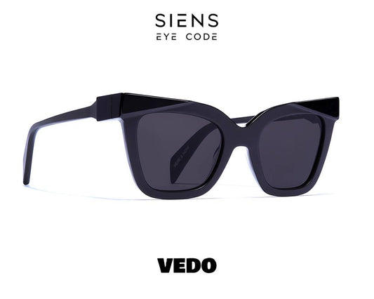 Feminine Cat Eye SIENS EYE CODE 065 sunglasses vedosunglasses.com black