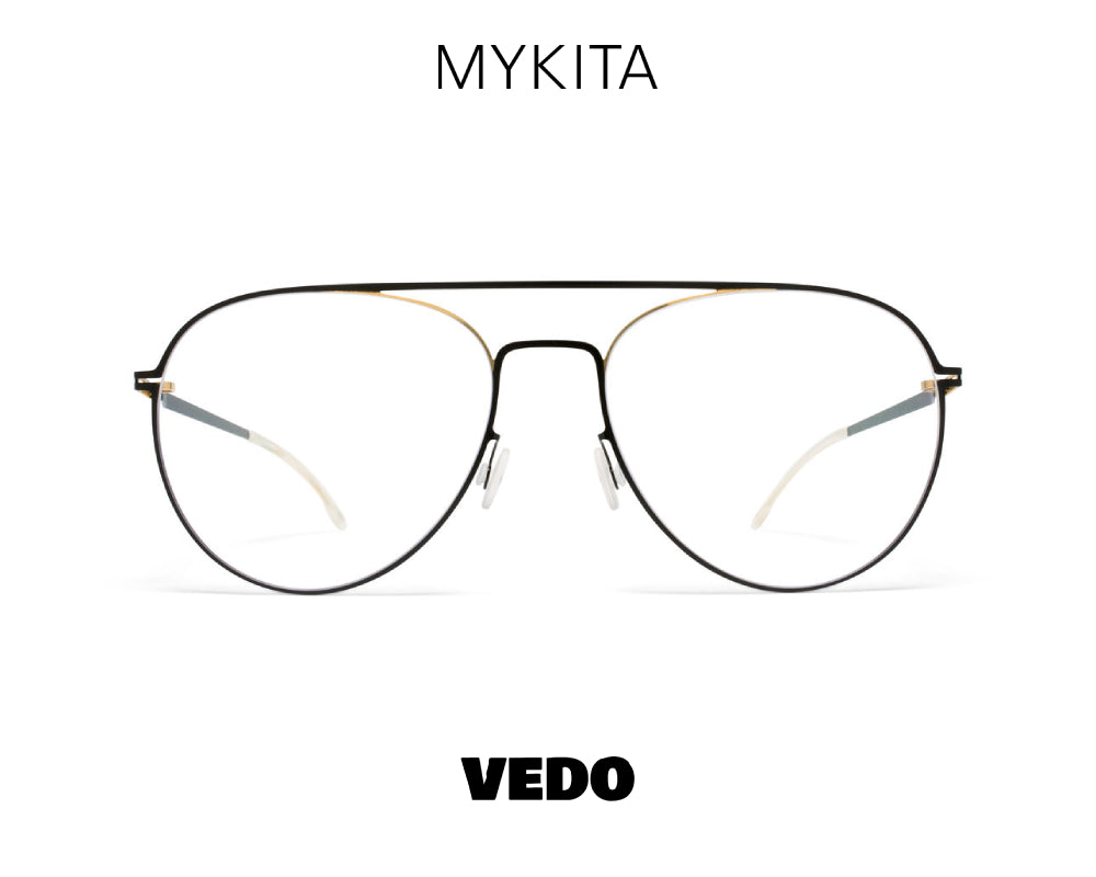 Aviator design eyeglasses MYKITA EERO vedosunglasses.com black & gold