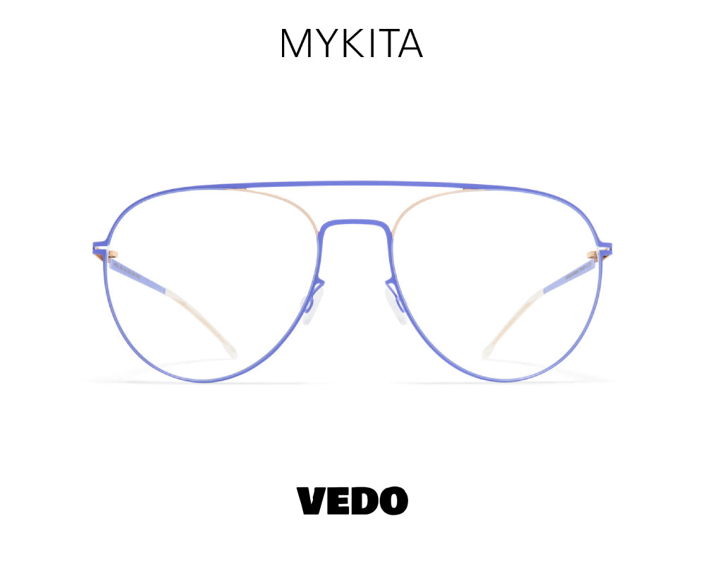 Aviator design eyeglasses MYKITA EERO vedosunglasses.com liliac & gold