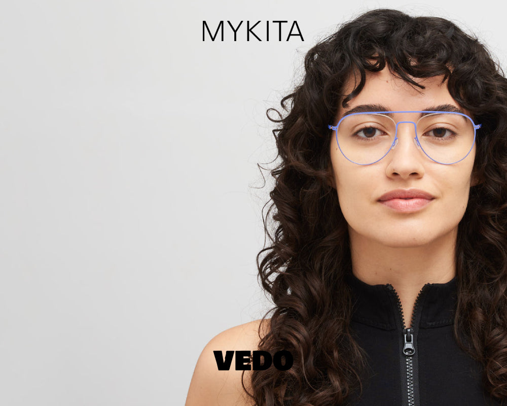 Aviator design eyeglasses MYKITA EERO vedosunglasses.com liac & gold