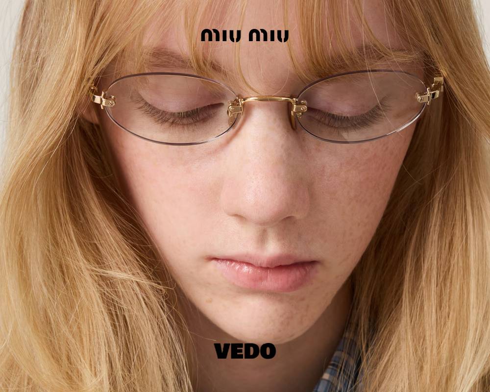 glasant Miu Miu SMU A54 Oval Metal Sunglasses gold optical