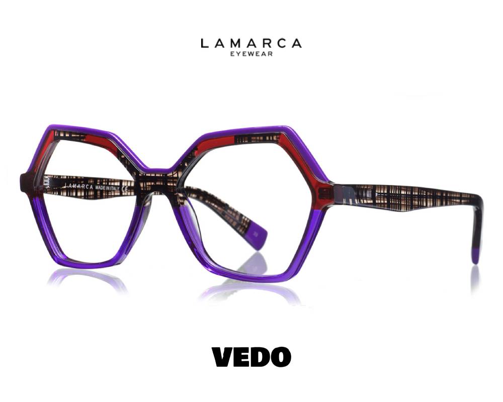 Hexagonal new eyeglasses LAMARCA Mosaico 147 vedosunglasses violet