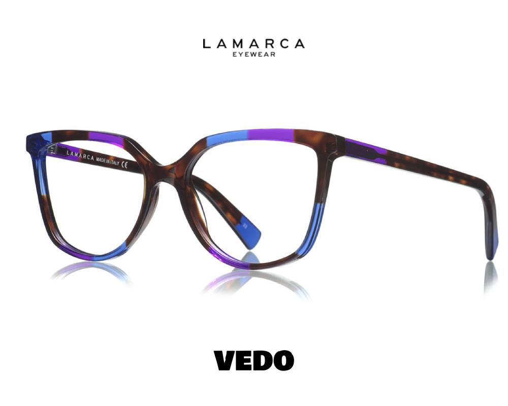 LAMARCA Mosaico 154 cateye eyeglasses vedosunglasses violet havana brown