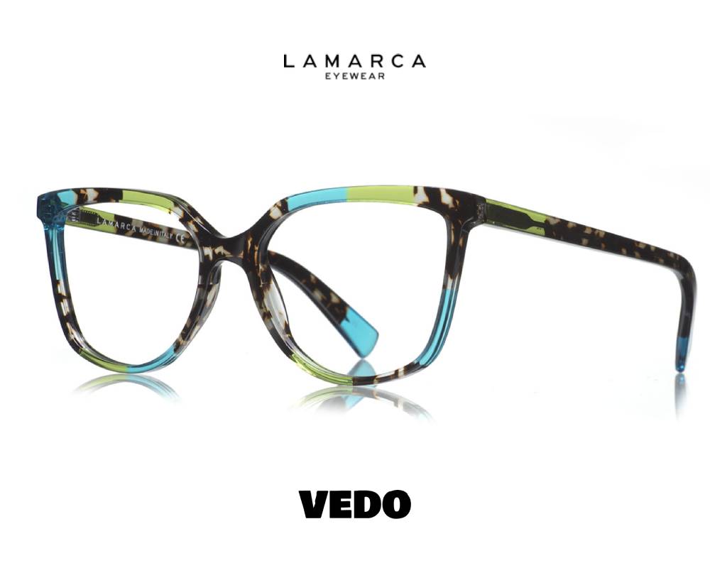 LAMARCA Mosaico 154 cateye eyeglasses vedosunglasses light blue green