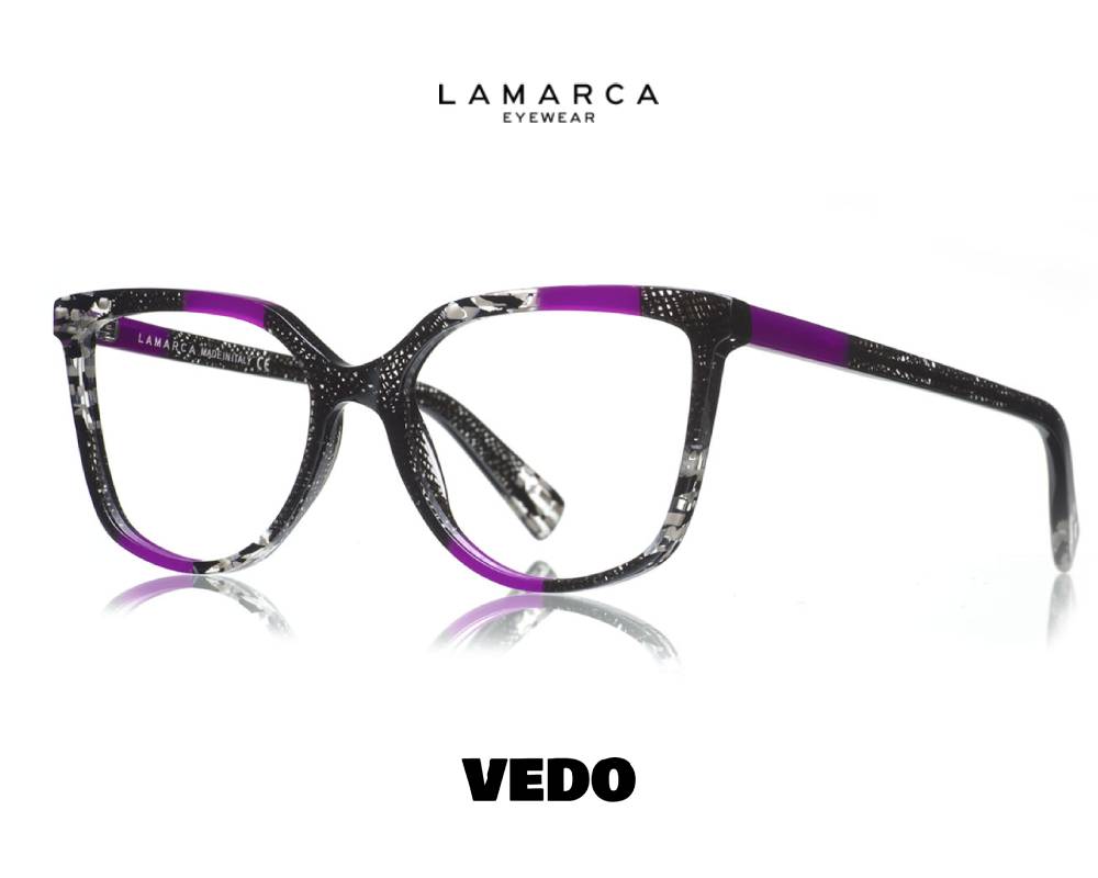 LAMARCA Mosaico 154 cateye eyeglasses vedosunglasses violet black