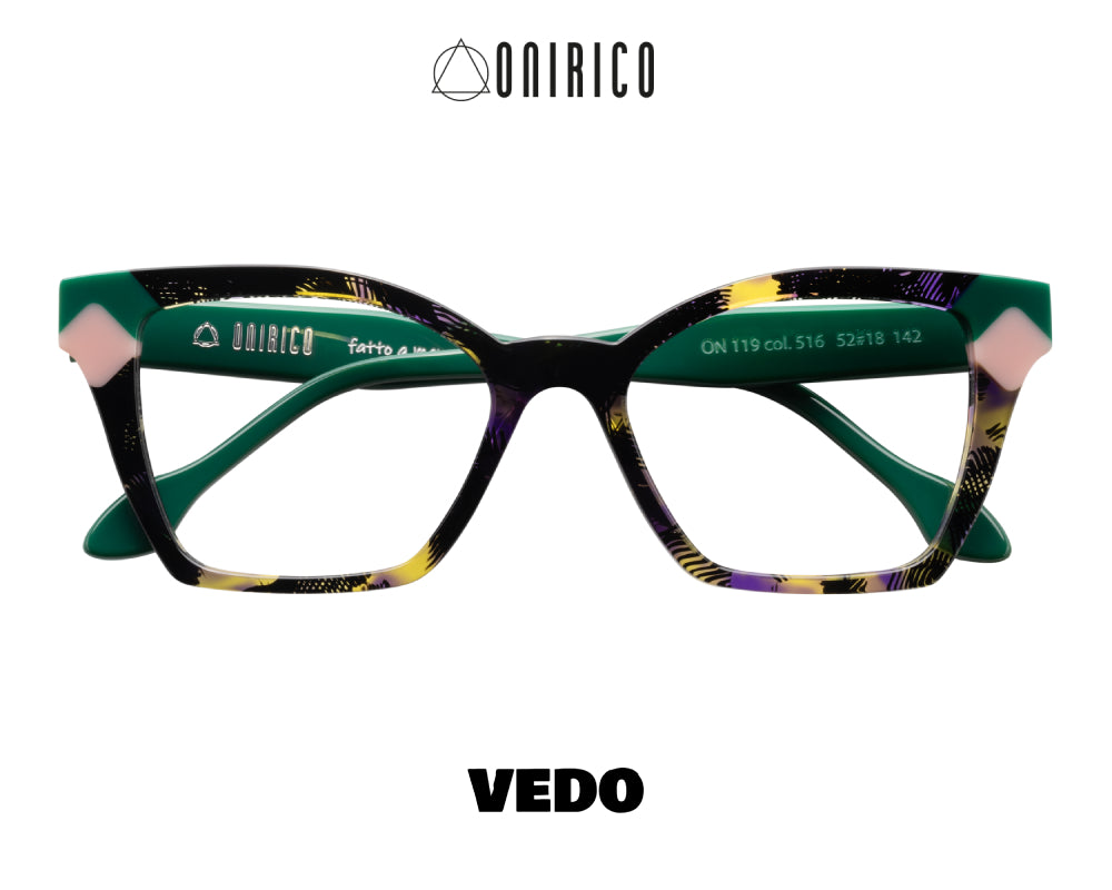 Square cat eye colored eyeglasses ONIRICO ON119 vedosunglasses.com havana black green auctions