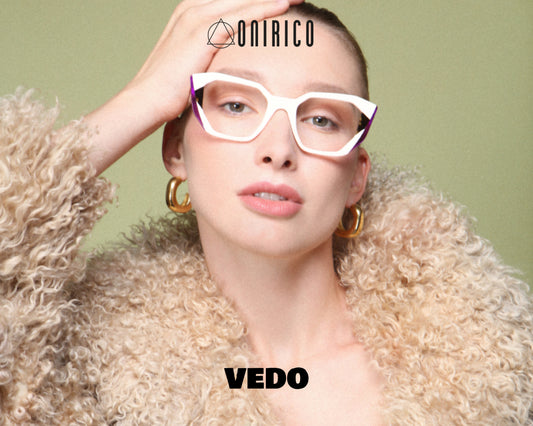 Geometrical woman cat eye eyeglasses ONIRICO ON120 vedosunglasses.com white