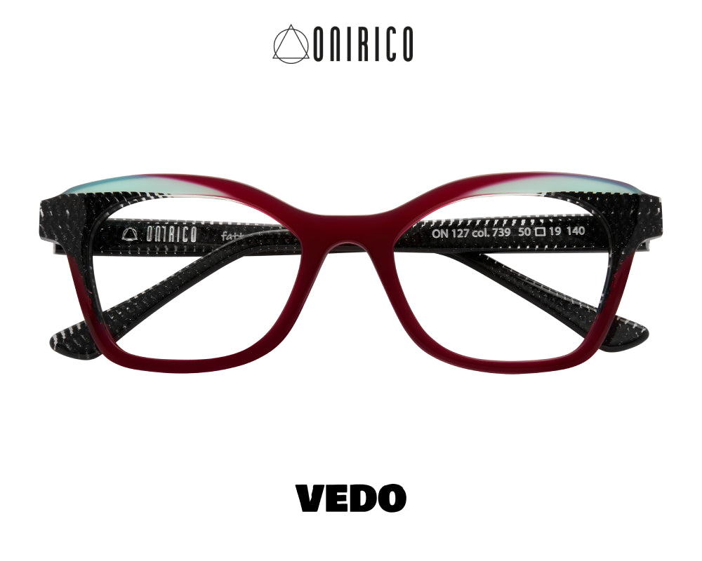 Classy woman eyeglasses ONIRICO ON127 vedosunglasses.com burgundy black