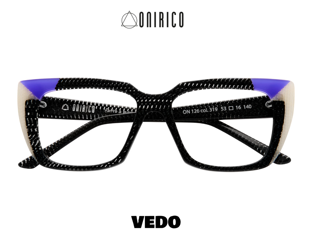 Square oversize multicolor ONIRICO ON126 eyeglasses vedosunglasses.com black