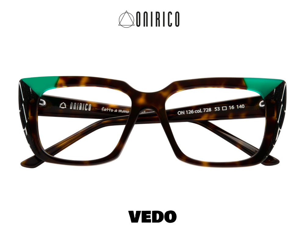 Square oversize multicolor ONIRICO ON126 eyeglasses vedosunglasses.com brown havana